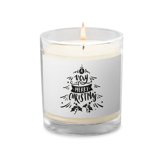 A Very Merry Christmas Glass jar soy wax candle